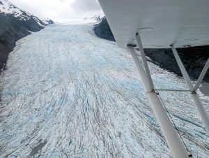 Another view of the Spencer Glacier. I love the deep blue color of the super-dense ice.