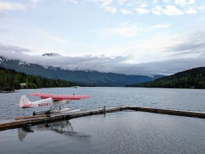 A calm morning at the AKFR dock. A DeHavilland Otter is taxiing in the background, getting ready to wake the neighborhood on takeoff.