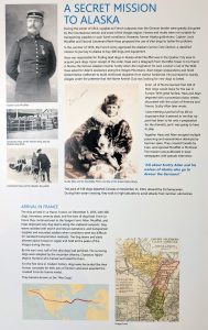 An excerpt from the museum, attributing some sucess in the war to Alaskan sled dogs.